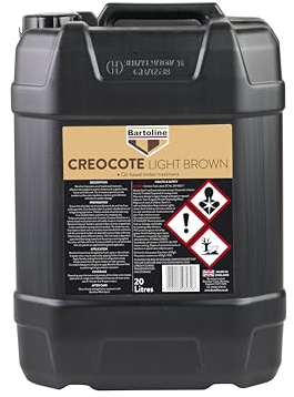 Bartoline Creocote Oil-Based Timber Treatment for Garden Sheds, Fences & Trellis 20L – Wood Protection & Weatherproofing