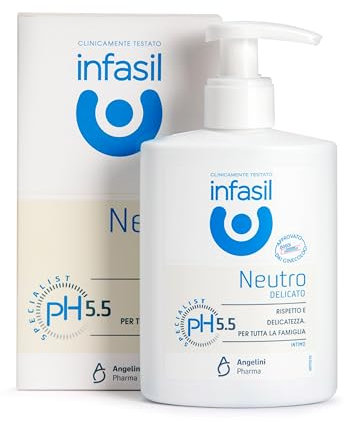 Infasil, Detergente Intimo Neutro pH Specialist, Detersione Delicata, Formula a pH Fisiologico, Clinicamente Testato su Pelli Sensibili, Rispetto e Delicatezza per Tutta la Famiglia, 200 ml