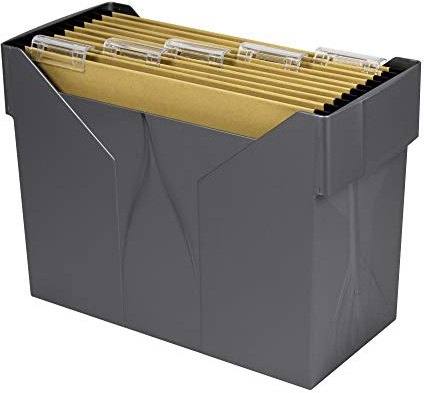 Metzger & Mendle Akten-Boy: A4 Hängeregistratur, 5/20 Mappen, Silber, Kunststoff mit Griffen