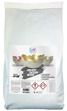 Kreativ Design Beton (18 kg) - Faserverstärkter Bastel-Beton für Kreative