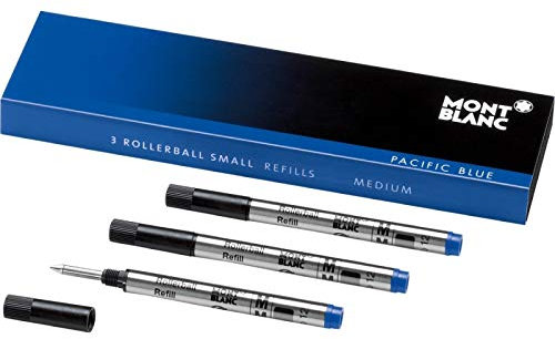 Montblanc 3x Rollerballmine Small Pacific Blue M (mittel)