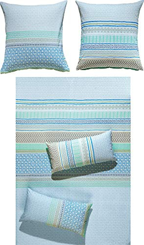 Erwin Müller Bettwäsche Seersucker blau Größe 1x 135x200 cm + 1x 40x80 cm