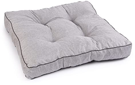 Royal Schneider Sitzkissen Kissen Polster Auflage Rückenkissen Loungekissen Lounge Bodenkissen Anti-Rutsch-Unterseite, Hellgrau - 5503, 50x50 cm - Sitzkissen