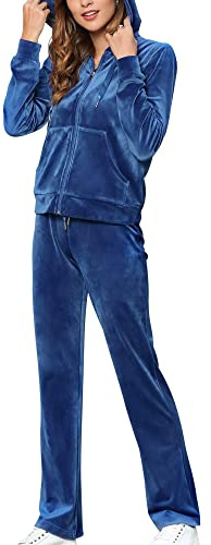 MessBebe Conjunto de casa para mujer, traje de entrenamiento, conjunto de jogging, traje de terciopelo deportivo, traje de 2 piezas, traje de tiempo libre, parte superior, pantalón, chaqueta con