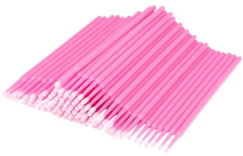 Varitas Desechables para Extensiones de Pestañas: Juego de 100 Microcepillos Aplicadores