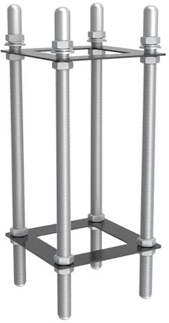 HAYOHRT 1-pack skuggsegelstång bas 30 cm förstärkt basram set för skuggsegel, stång, kraftigt stöd, markis, baldakin, stolpar, armeringsstång för betong, uteplats, jord, trädgård, utomhus