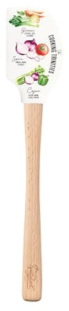 Tovolo Spatulart âCooking Trinitiesâ Silicone Spatula with Wood Handle â BPA Free, Heat-Resistant, Ideal for Baking, Mixing & Meal Prep