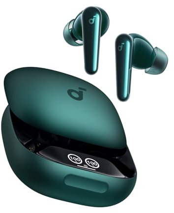 soundcore Liberty 4 Pro by Anker, Noise Cancelling Wireless Earbuds, 7-Sensor and Real-Time Adaptive Noise Cancelling, 2× Faster Charging, Studio-Level Hi-Fi Music, Clear Calls (Green)