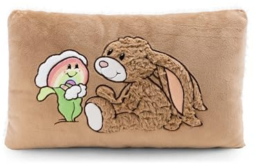 NICI OSRAM 62335 Coussin Motif « Lapino, Le Lapin », 43 x 25 cm, Marron, Moelleux, pour Garçons, Filles, Bébés Et Amateurs De Doudous, Idéal pour La Maison, La Maternelle Ou Les Déplacements