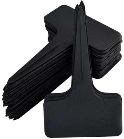100 etichette da giardinaggio nere rinforzate, cartellini impermeabili 10x6 cm per fiori e piante grasse, cartellini identificativi in plastica per uso esterno.orto.pflanzenschilder