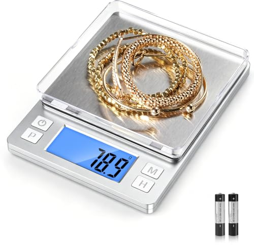 BOMATA Upgraded Small Food Scale with 0.1 g High Precision, 3000 g Capacity