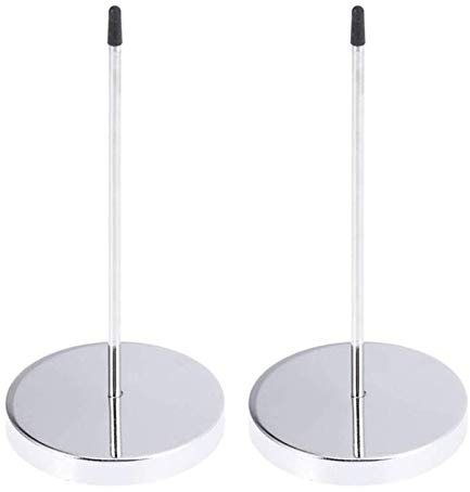 2 Stück Memo Halter Spike Papier Spike, Bonspießer Zettelhalter, Silberner Sicherheitshinweishalter Nagelstick mit Rundem Boden, für Rechnungsbeleg Papierzähler, Verwendet für Rechnungen, Tickets