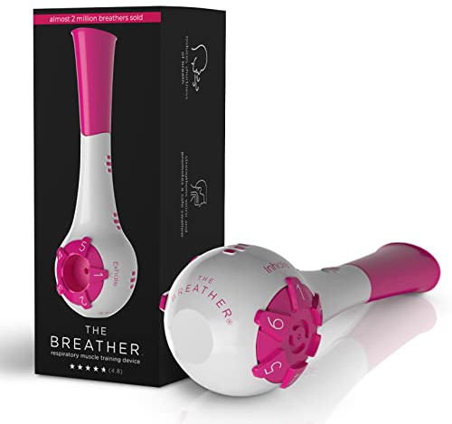 The Breather Pink | Easy Lung Training for Better Breathing & Enhance Your Wellness | Guided Coaching App Included