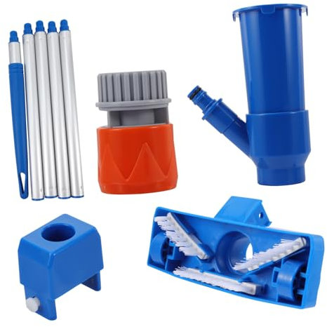 Kisangel 1ensemble Kit De Nettoyage De Piscine avec Brosse Aspirante Outil Portable Et Pratique pour Entretien des Bassins