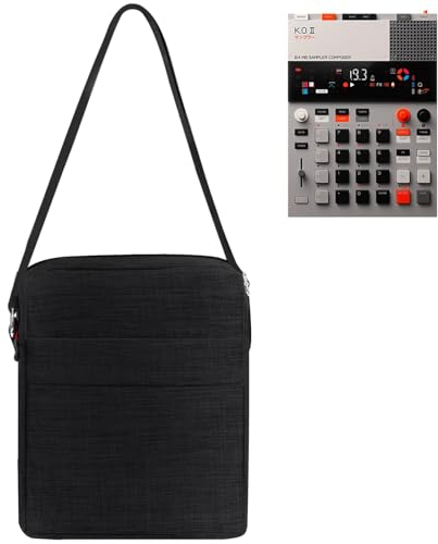 WEIGUZC Teenage Engineering K.O. II Soft Bag - Spritzwassergeschützte Schutzhülle für EP-133 K.O II Sampler, Synthesizer und Drum Machine (schwarz)