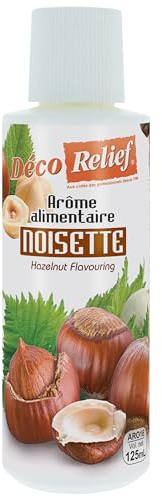 Déco Relief - Arôme Liquide Noisette 125 ml - Arôme Alimentaire Pâtisserie & Yaourtière - Pour Gâteaux, Pâtisseries, Yaourts - Arôme Concentré - ARO16.