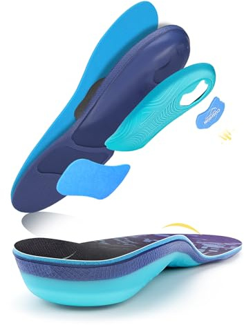 PCSsole Semelles Orthopédiques pour Femmes Homme Semelles Chaussures Confort pour Épine Calcanéenne, Pied Plat, Fasciite Plantaire, Coussinet, Talon Douleur, Soutien Voute Plantaire, Travail Debout