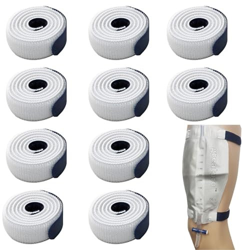 10Pcs Beinbeutel Halterung Katheter Beinbeutel Halterung Urinbeutel Halter Fixierbänder für Katheter Gurt Beinbeutel Halterung Katheter Beinbeutel Halterung Einstellbar & Hautfreundlich