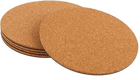 ibasenice 5pezzi Tappetino per Fioriere da Sottobicchiere in Sughero per Piante Sottovasi in Sughero per Giardinaggio per Piante Sottovaso