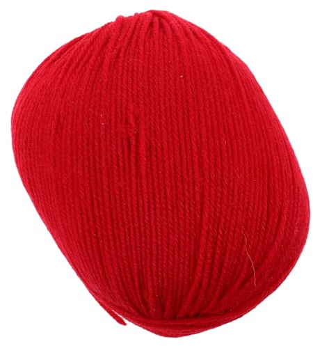 DIYEAH Hilo de Lana Rojo para Tejer y Crochet, Ovillo de 100 G, Suave y Duradero para Suéteres, Mantas, Gorros y Manualidades Navideñas, Hilo para Ganchillo y Proyectos DIY