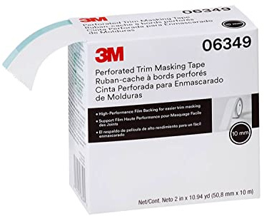 3M Perforated Trim Masking Tape 06349, 10 mm Hard Band, 50.8 mm x 10 m