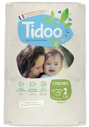 Tidoo Pannolini Neonati 2s (3-6kg) 58 Pz