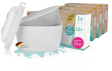 yucona® Filterkartuschen-Set, 12 Monate | Für Brita® Marella® Maxtra pro® | 96% weniger Plastik, Dank austauschbaren Aktivkohlefiltern aus Kokosnussschalen [Made in Germany]