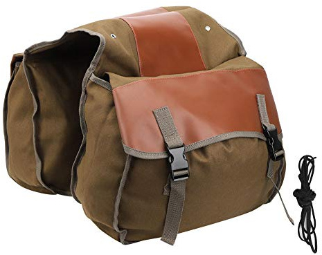 SOMK Porte Bagages Arrière pour Sacoches de Vélo, Sac de Sacoche de Vélo en Toile Pliante, Organisateur Portatif de Stockage de Bagages de Coffre de Vélo de Montagne, Sac Porte Vélos, Capacité(Kaki)