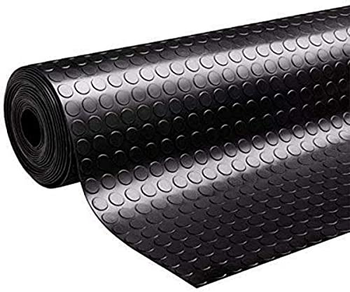 Mugar- Revestimiento para Suelo de Caucho Antideslizante con Relieve de Puntos - Suelo Abotonado de Goma Antideslizante - 1x5m - 1x15m - 1,20x5m -1,20x15m -1,50x5m - 1,50x15m (1,20x5 m)