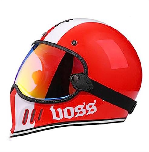 MOTESEN Integralhelme Motorradhelm für Damen und Herren Standard Motorrad-Vollvisierhelme ABS All-Season mit farbigem Spiegel