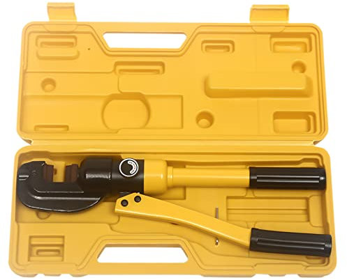 OUKANING Hydraulischer Bolzenschneider Set 8/12 Ton 4-22mm Hydraulischer Stahlschneider Mit Box, Tragbar Handgerät Bewehrungsschneider Für Rundstahl, Kohlenstoffarmer Stahl Etc (12 Ton 4-22mm)
