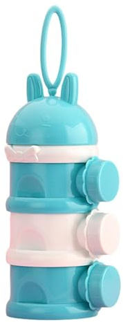 Dosatore per latte, dispenser per latte in polvere portatile con 3 scomparti e beccuccio, grande capacità, erogatore di latte in polvere per latte in polvere