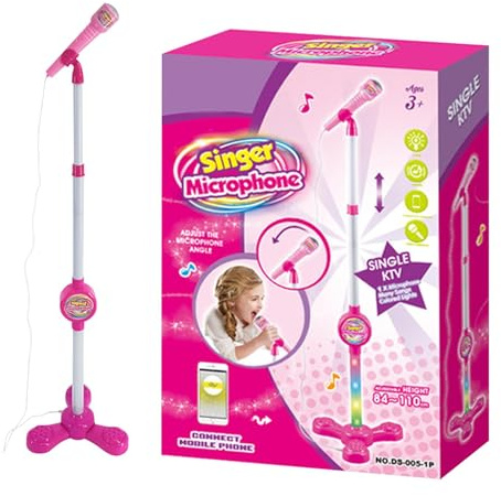 Microphone Et Support Pour En-fants, Machines De Karaoké Pour En-fants Pour Filles, Microphone Pour En-fants, Microphone Sur Pied Pour En-fants, Passe-temps De Fête Pour Filles, Jouet Musical Chantant