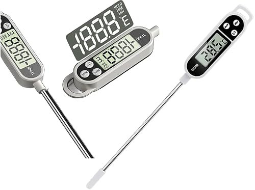 Enginess® Instant Read Digital Meat Thermometer for Cooking – Ultra-Fast & Accurate Food Thermometer with Backlit LCD, Waterproof Probe & Wide Temp Range – Kitchen, Grill, BBQ, Smoker, Candy, Baking