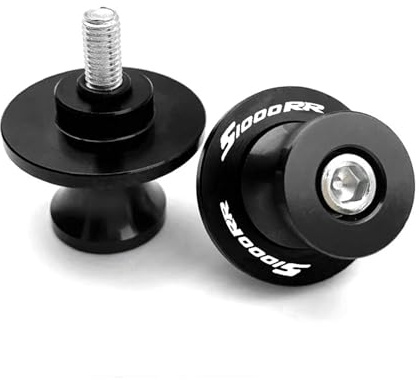 Bobinas de Basculante Moto CNC Aluminio Para S1000RR 2009-2018 2019-2023 Tornillo De Soporte Deslizante Para Basculante Trasero De 8 Mm Para Motocicleta(Black)