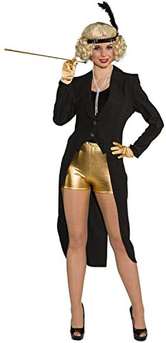 Donne Frack nero, formato 38/40, costume Revue Mostra signore Frack standard