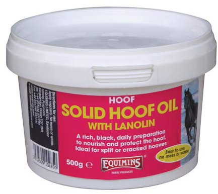 Equimins EQS0320 Solid Hoof Oil With Lanolin - Clear, 500g