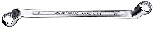 Stahlwille 41041011 Double Ended Ring Spanner, Chrome Alloy Steel, Anti-Slip Drive Profile, Size 10 x 11 mm, L 200 mm