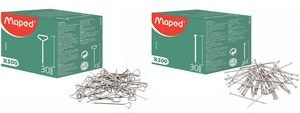 Maped 340020 Épingle à tête triangulaire nickelée