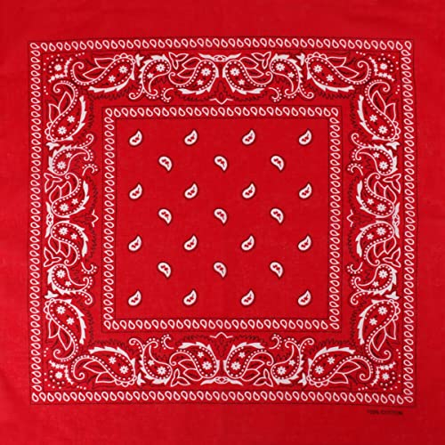 Bandana, 100% Baumwolle, ca. 54 x 54 cm, Paisley Schal Accessoire Kleidung