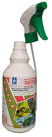ORMA Permecid Acaricida Insetticida Multinsetto Pronto all’Uso – Insetti Volanti e Striscianti – Cipermetrina e Piretro Naturale – Insetticida Formiche, Cimici, Zanzare con Spruzzatore 750 millilitri