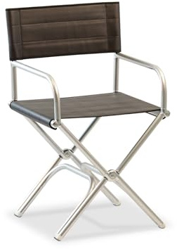 FORMA MARINE Boat Chair Black Vinyl Padded Deck Folding High-End Aluminum Furniture ASTRON A6000VBL