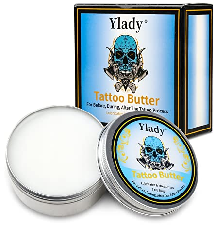 Crema Tatuajes 150g/5oz Crema Tattoo, Pomada para Tatuajes Hidratante Crema para Tatuaje de Color, Tattoo Balm Tattoo Butter Balsamo Tatuaje para Mantener los Tatuajes brillo