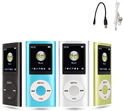 Reproductor de Música MP3, Reproductor de MP3, Reproductores de MP3 Portátiles, Pantalla LCD Delgada de 1,8 Pulgadas, con Auriculares, Compatible con MP3, WMA, FLAC, Ape, AAC, OGG (Verde)