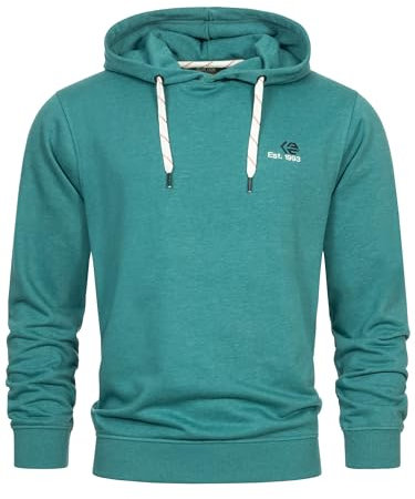 Indicode Herren INMorey Sweatshirt mit Kapuze | Hoodie Kapuzenpullover für Männer Hydro, XL
