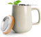 Happy Lemuro Teetasse mit Deckel und Sieb - 500 ml - Tasse mit Deckel - Große Teetasse mit Sieb - Tee Tasse Groß - Tea Cup - Teetasse Groß - Große Tasse - Tee Zubehör - Tea Mug - Tasse mit Sieb