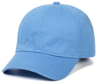20 Farbe Snapback Cap Junge Mädchen Baseballcap 100% Baumwolle Kappe Einfarbig Sonnenschutz Sonnenhut Outdoor Basecap Einstellbar Baseballkappe Kinder (DE/NL/SE/PL, Numerisch, 47, 54, Blau 2)