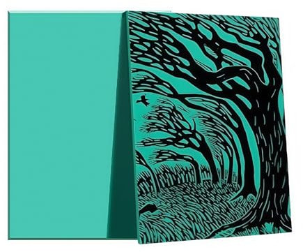 Kiuiom Umweltschonendem Linoleum Platte,Linolschnitt Platten A4,Grün Flache Oberfläche Linolschnitt Set,Stempelgummi,Linoleum Platte PVC für Druckgrafiken Kunsthandwerk DIY Projekt,2PCS 21 x 30 cm