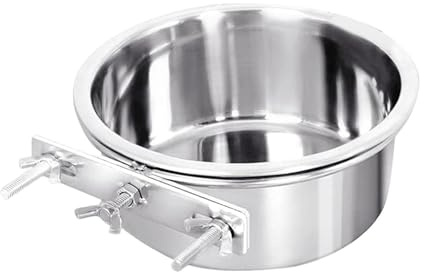 Outdoor Dog Bowl, Water Bowl for Kennel - Stainless Steel Dog Water Bowl, Food Bowl, Crate Water Bowl | Pet Feeding Bowl, Cup for Dogs