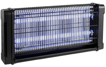 AVOID Lámpara antimosquitos eléctrica 30W – Mata Mosquitos electrico UV silencioso – Insectocutor Interior para Cocina y Dormitorio – Atrapa Moscas sin químicos – LED Insect Killer (Negro - GC2)